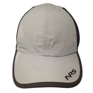 NRS Baseball Cap Beige Brown Mesh Back Strapback Hat One Size Adjustable Nylon